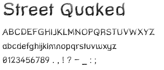 Street Quaked font
